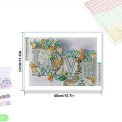 Flower Diamond Painting Kit for Adults - 5D DIY Art with Round Diamonds