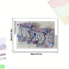 Flower Diamond Painting Kit for Adults - 5D DIY Art with Round Diamonds