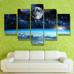 5pcs Starry Sky Mural Living Room Space Backdrop Wall Decor Easy Install