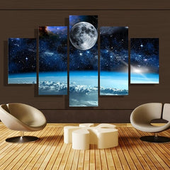 5pcs Starry Sky Mural Living Room Space Backdrop Wall Decor Easy Install