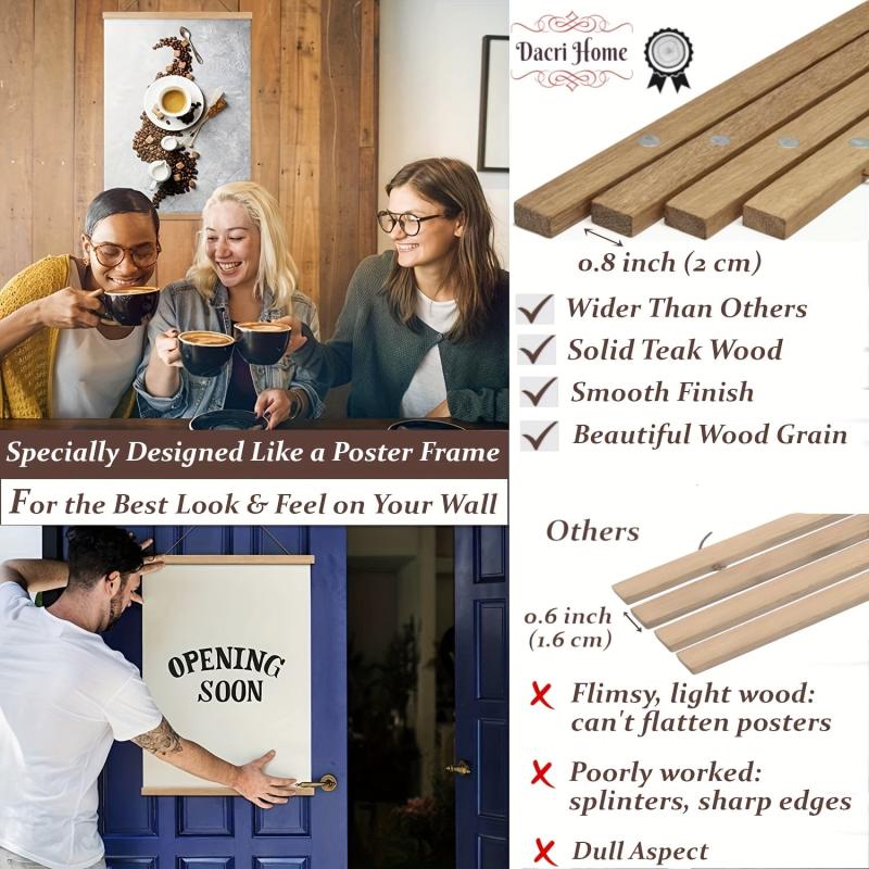 1pc Magnetic Poster Hanger 8 60 Wood Magnetic Canvas Art Poster Hanger Kit