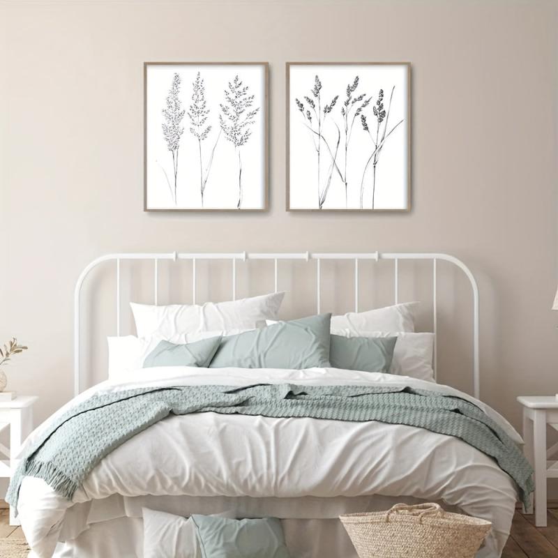 4pcs Canvas Poster Modern Wheat Canvas Painting