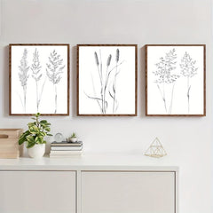 4pcs Canvas Poster Modern Wheat Canvas Painting