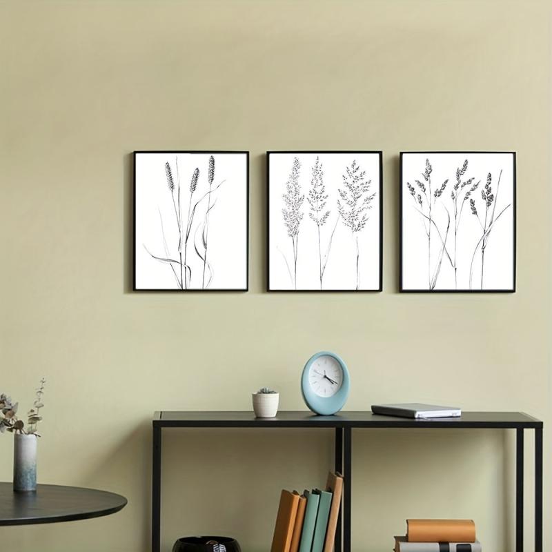 4pcs Canvas Poster Modern Wheat Canvas Painting
