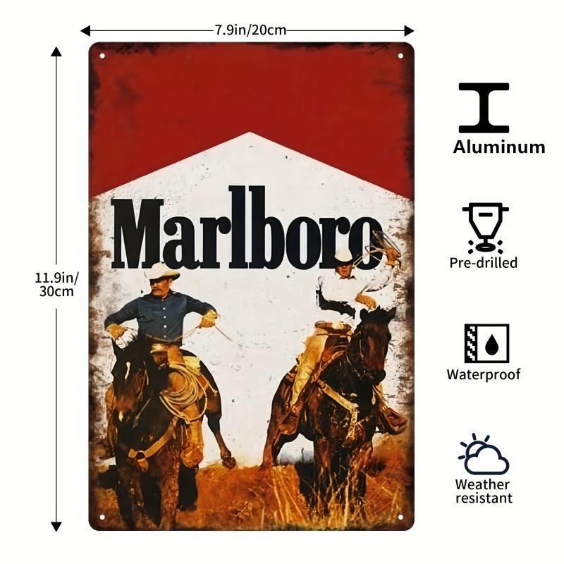 Vintage Metal Aluminum Sign Cowboy Wall Poster Retro Iron Plaque For Bar