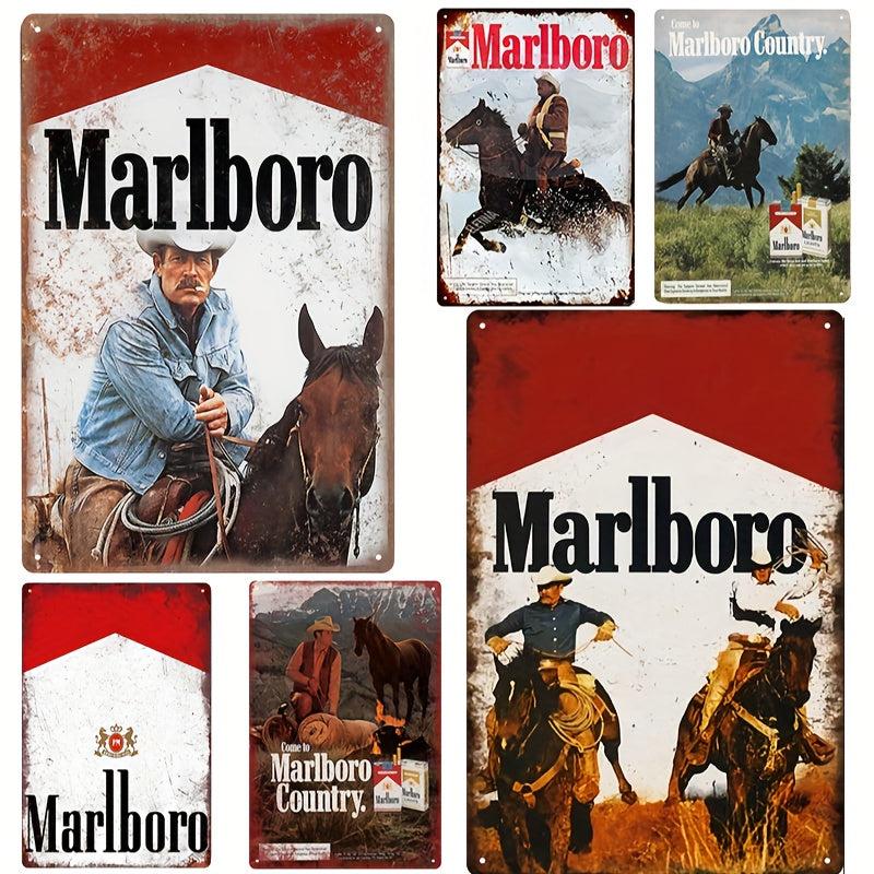 Vintage Metal Aluminum Sign Cowboy Wall Poster Retro Iron Plaque For Bar