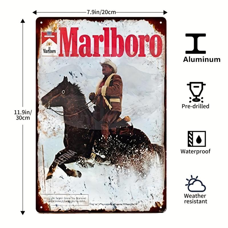 Vintage Metal Aluminum Sign Cowboy Wall Poster Retro Iron Plaque For Bar