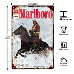Vintage Metal Aluminum Sign Cowboy Wall Poster Retro Iron Plaque For Bar