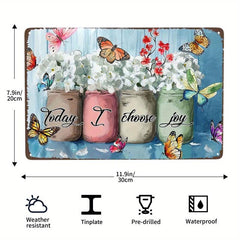 Floral Nature Plants Tin Retro Sign for Wall Decor
