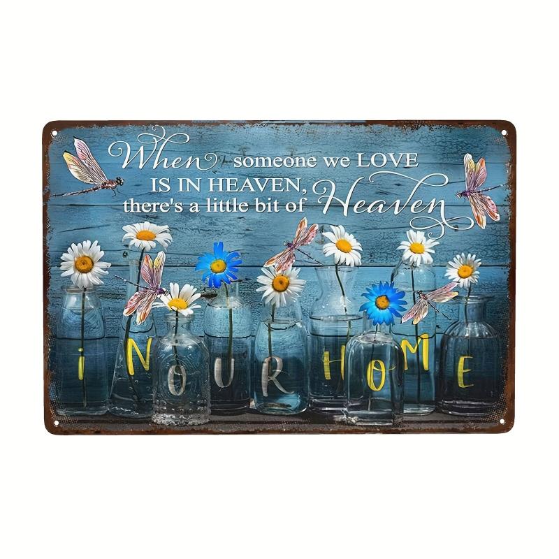 Floral Nature Plants Tin Retro Sign for Wall Decor