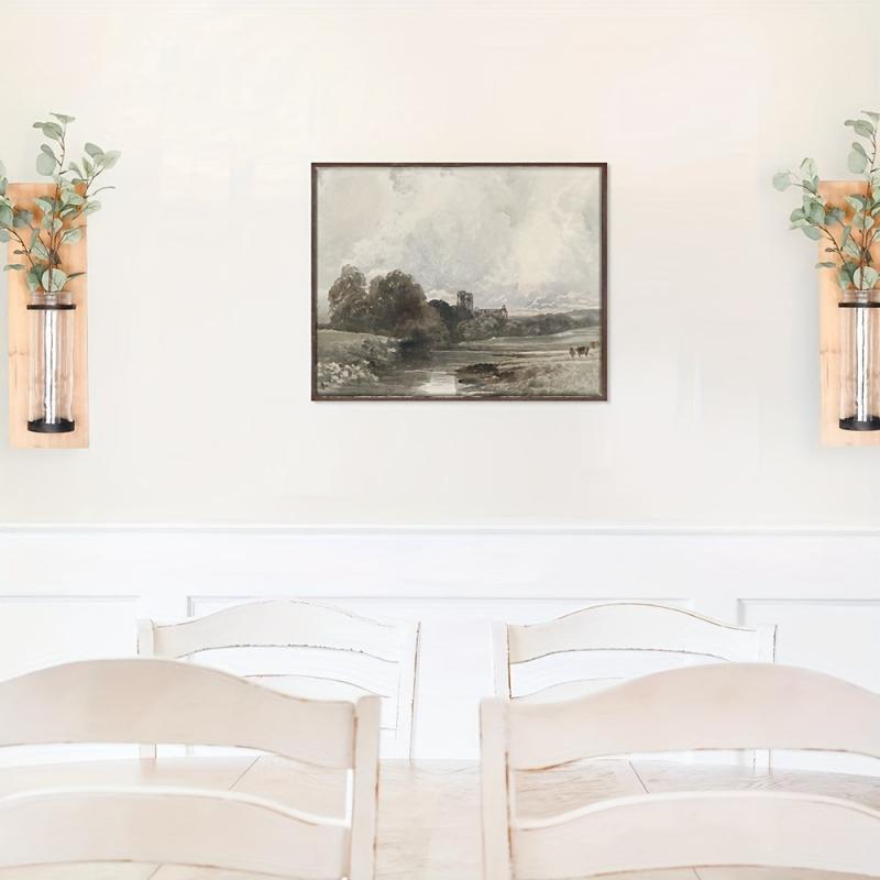 4pcs Canvas Poster French Countryside Painting
