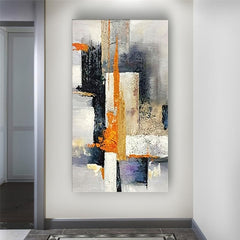 Geometric Wall Art Abstract Modern Golden Canvas Picture
