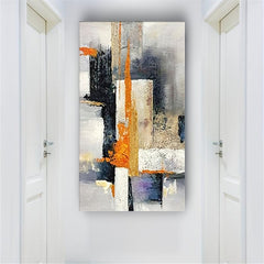 Geometric Wall Art Abstract Modern Golden Canvas Picture