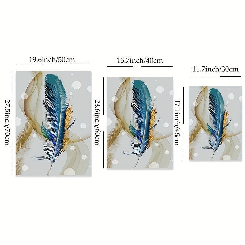 3pcs Golden Feather Canvas Painting HD Prints for Home Decor