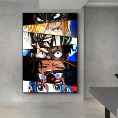 Anime Manga Eyes Painting On Canvas Wall Art