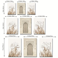 3pcs Log Style Moroccan Architecture Canvas Art Posters