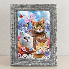 Frameless Cat Decor Rhinestone Painting Kit Diamond Painting