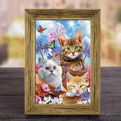 Frameless Cat Decor Rhinestone Painting Kit Diamond Painting