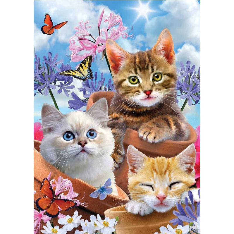 Frameless Cat Decor Rhinestone Painting Kit Diamond Painting