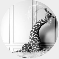 Giraffe Bathtub Canvas Poster Wall Picture Bathroom Decor