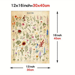 Vintage Flower Botanical Collection Poster Print 30x40
