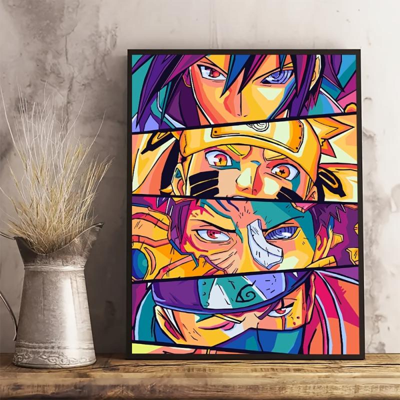 Abstract Anime Eyes Poster Canvas Painting for Living Room Office