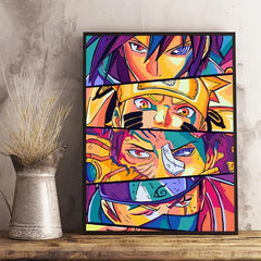Abstract Anime Eyes Poster Canvas Painting for Living Room Office