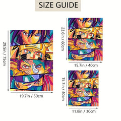 Abstract Anime Eyes Poster Canvas Painting for Living Room Office