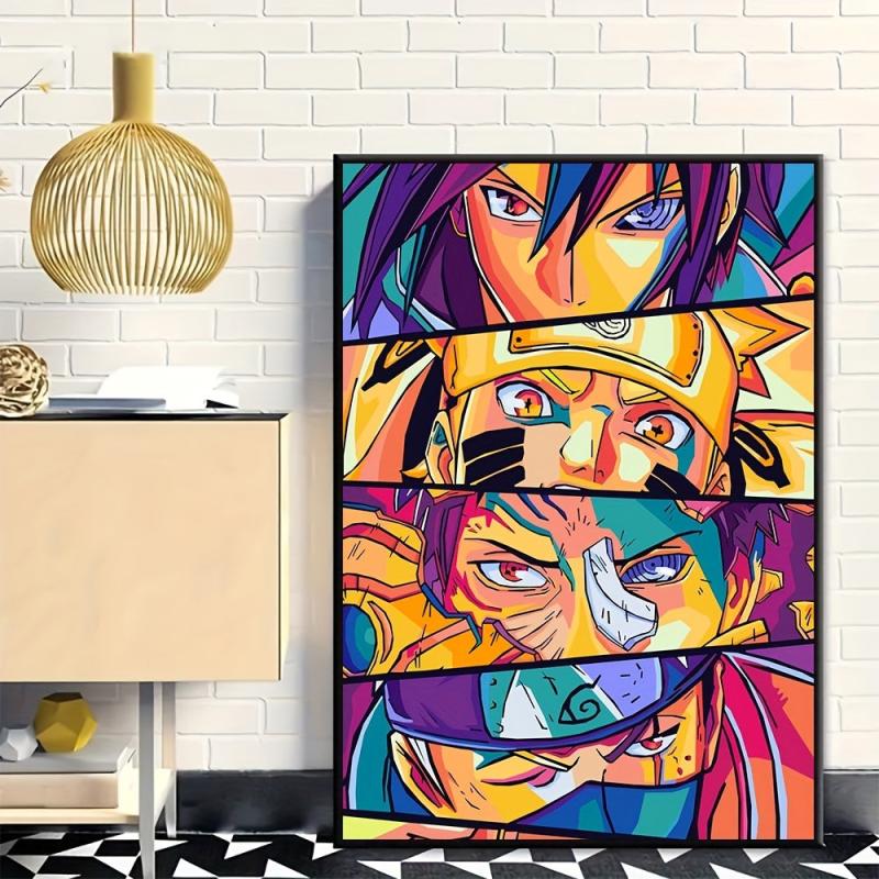 Abstract Anime Eyes Poster Canvas Painting for Living Room Office