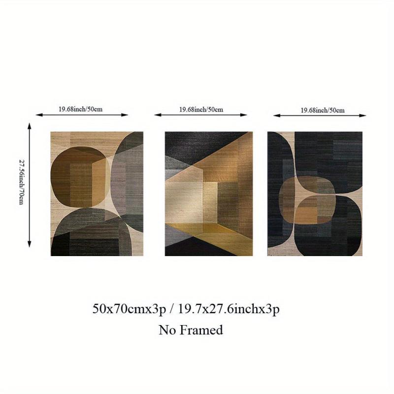3pcs Abstract Wall Art Contemporary Canvas Poster Modern Painting