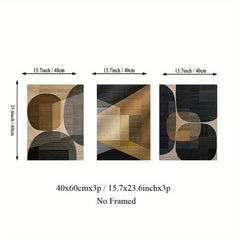 3pcs Abstract Wall Art Contemporary Canvas Poster Modern Painting