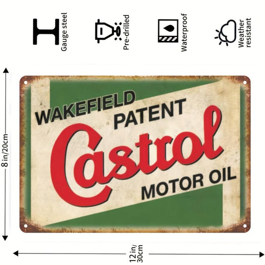 Vintage Gas Car Metal Sign for Garage Bar Retro Wall Decor