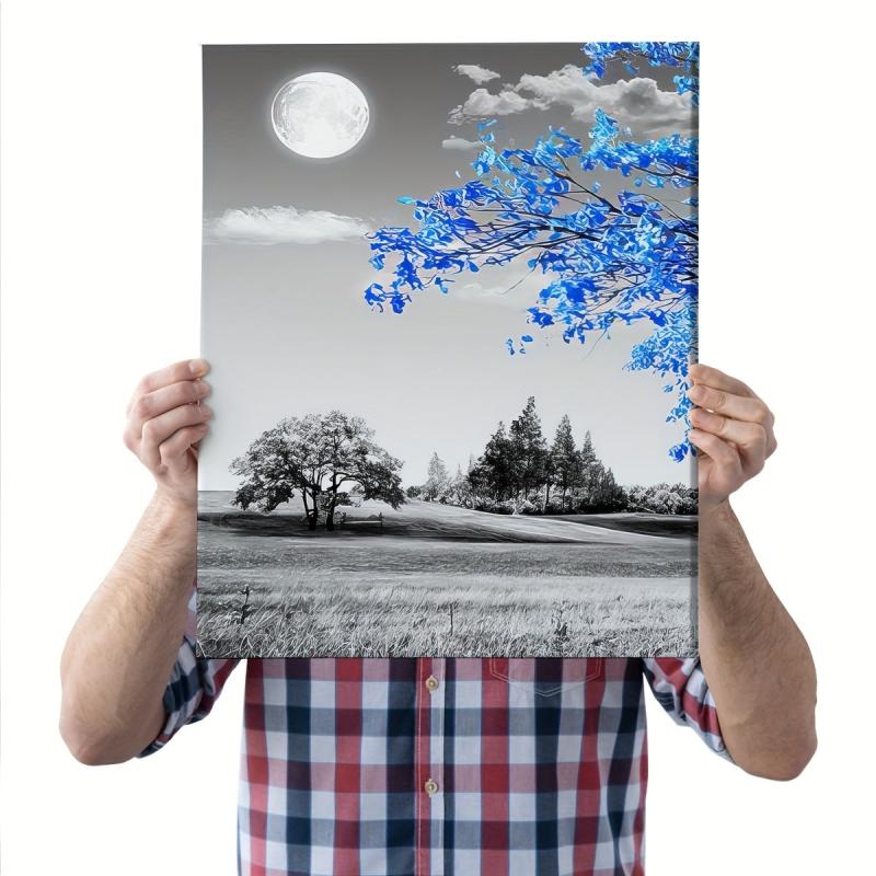 3pcs Abstract Gray Background & Leaf Canvas Paintings