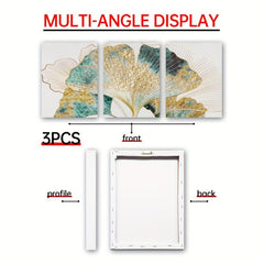 Nordic Apricot Leaf Painting Canvas Print for Living Room & Bedroom
