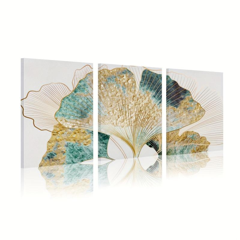 Nordic Apricot Leaf Painting Canvas Print for Living Room & Bedroom