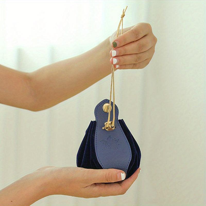 Drawstring PU Leather & Velvet Gift Bag Wedding Candy Favor Boxes