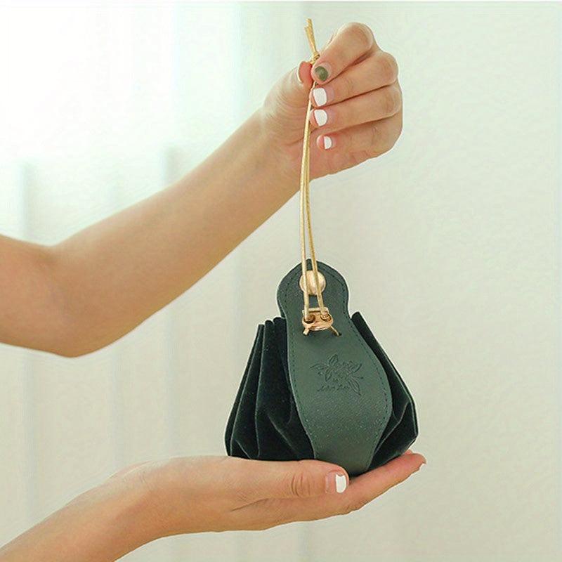 Drawstring PU Leather & Velvet Gift Bag Wedding Candy Favor Boxes
