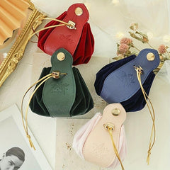 Drawstring PU Leather & Velvet Gift Bag Wedding Candy Favor Boxes