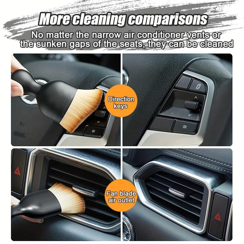 Car Interior Cleaning Brush Soft Bristle Seat Console Gap Dust Removal Tool