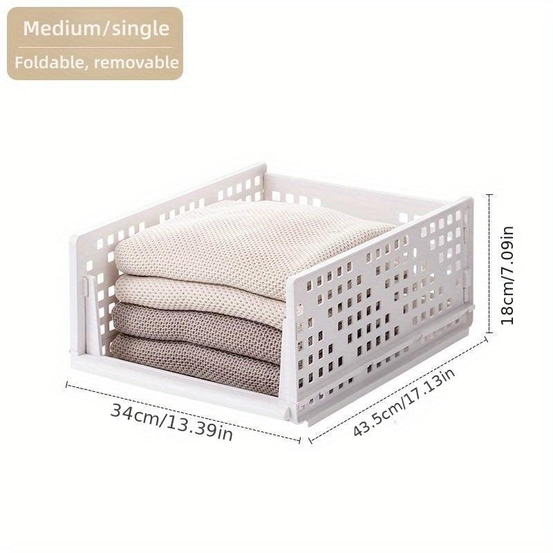 Wardrobe Layered Storage Box Drawer Divider Storage Bin Organizer Basket