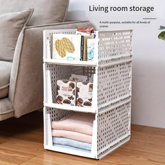 Wardrobe Layered Storage Box Drawer Divider Storage Bin Organizer Basket
