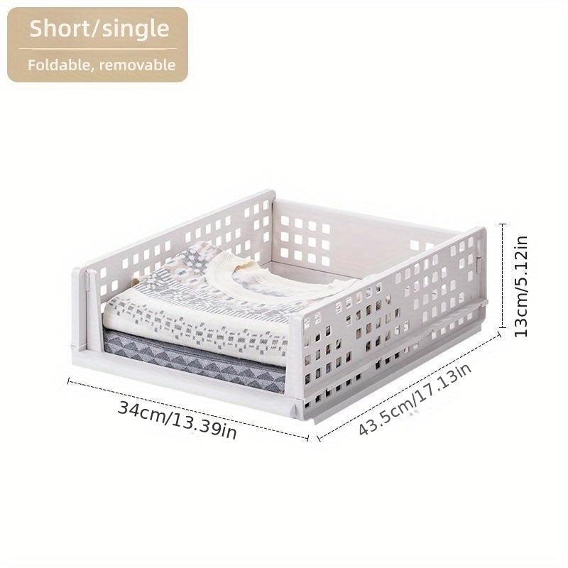 Wardrobe Layered Storage Box Drawer Divider Storage Bin Organizer Basket