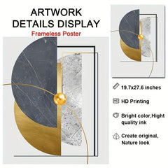 3pcs Set Modern Golden Marble Abstract Painting