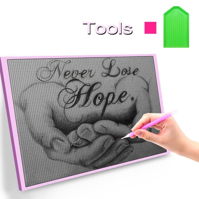 Hand Hope Full Square Diamond Painting Home Decor Wall Ornament