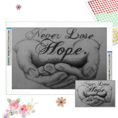 Hand Hope Full Square Diamond Painting Home Decor Wall Ornament