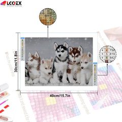 5D DIY Animal Snowflake Rhinestone Art Kit