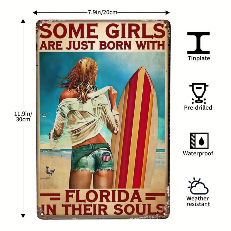 Beach Life California Dreaming Vintage Tin Sign 20x30cm