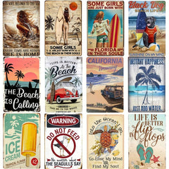 Beach Life California Dreaming Vintage Tin Sign 20x30cm