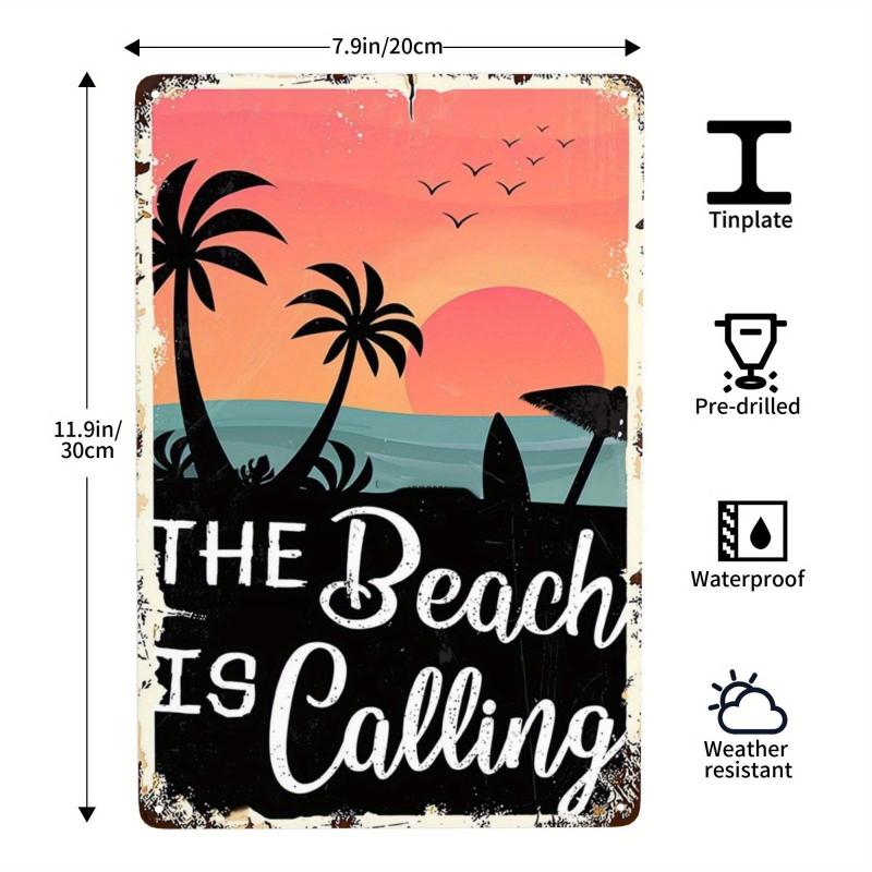 Beach Life California Dreaming Vintage Tin Sign 20x30cm