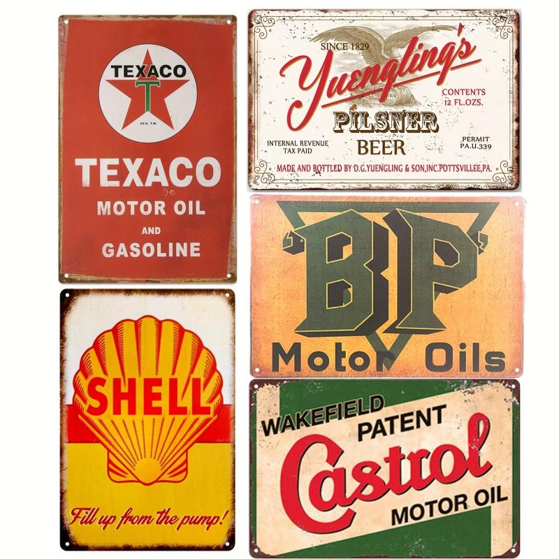 Metal Sign Garage Man Cave Vintage Gas Tin Retro Metal Signs